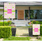 Pink & Green Suzani Large Garden Flag - Double Sided (Personalized)