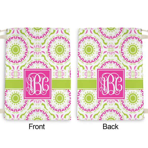 Pink & Green Suzani Large Laundry Bag - Front & Back View