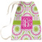 Pink & Green Suzani Large Laundry Bag - Front View