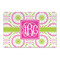 Pink & Green Suzani Large Rectangle Car Magnets- Front/Main/Approval