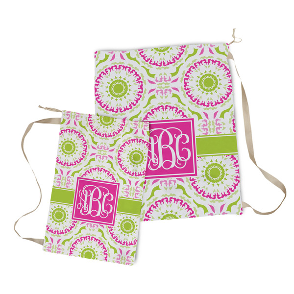 Pink & Green Suzani Laundry Bag - Both Bags