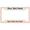 Pink & Green Suzani License Plate Frame (Personalized)