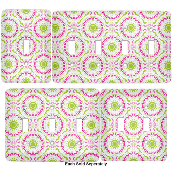 Pink & Green Suzani Light Switch Covers all sizes