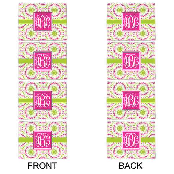 Pink & Green Suzani Linen Placemat - APPROVAL Set of 4 (double sided)