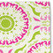 Pink & Green Suzani Linen Placemat - DETAIL