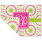 Pink & Green Suzani Linen Placemat - Folded Corner (double side)
