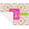 Pink & Green Suzani Linen Placemat - Folded Corner (single side)