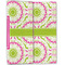 Pink & Green Suzani Linen Placemat - Folded Half (double sided)
