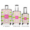 Pink & Green Suzani Luggage Bags all sizes - With Handle