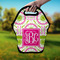 Pink & Green Suzani Lunch Bag - Hand