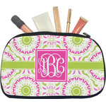Pink & Green Suzani Makeup / Cosmetic Bag - Medium (Personalized)