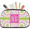 Pink & Green Suzani Makeup / Cosmetic Bag - Medium (Personalized)
