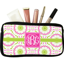 Pink & Green Suzani Makeup / Cosmetic Bag (Personalized)