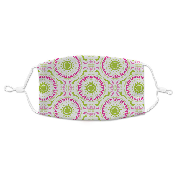 Custom Pink & Green Suzani Adult Cloth Face Mask - Standard