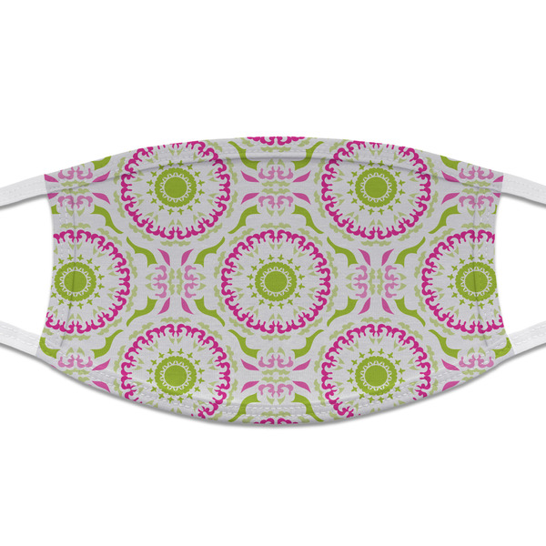 Custom Pink & Green Suzani Cloth Face Mask (T-Shirt Fabric)