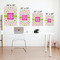 Pink & Green Suzani Matte Poster - Sizes