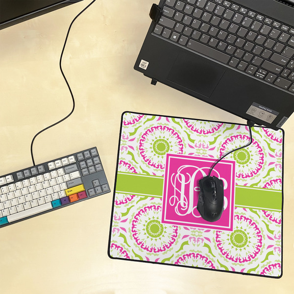 Pink & Green Suzani Medium Gaming Mats - LIFESTYLE