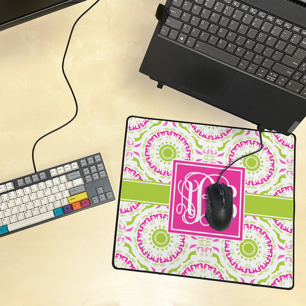 Pink & Green Suzani Medium Gaming Mats - LIFESTYLE