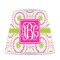 Pink & Green Suzani Poly Film Empire Lampshade - Front View