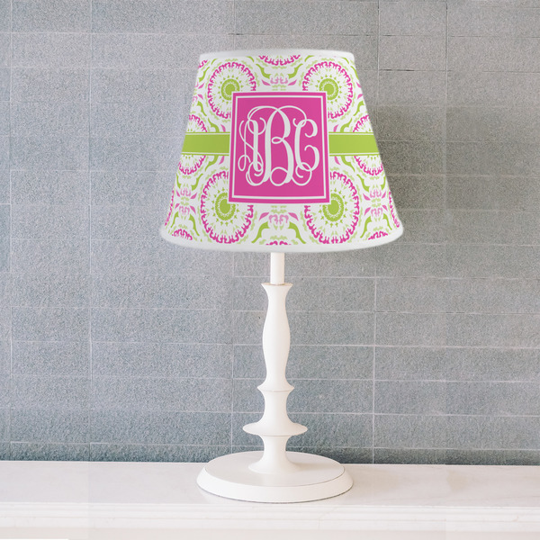 Pink & Green Suzani Poly Film Empire Lampshade - Lifestyle