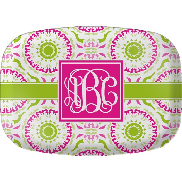 Custom Pink & Green Suzani Melamine Platter (Personalized)