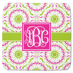 Pink & Green Suzani Memory Foam Bath Mat - 48"x48" (Personalized)