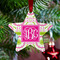 Pink & Green Suzani Metal Star Ornament - Lifestyle