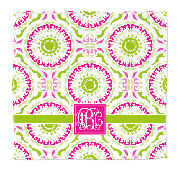 Custom Pink & Green Suzani Microfiber Dish Rag (Personalized)