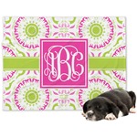 Pink & Green Suzani Dog Blanket - Regular (Personalized)