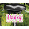 Pink & Green Suzani Mini License Plate on Bicycle - LIFESTYLE Two holes