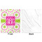 Pink & Green Suzani Minky Blanket - 50"x60" - Single Sided - Front & Back