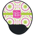 Pink & Green Suzani Mouse Pad with Wrist Support
