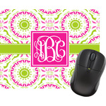 Pink & Green Suzani Rectangular Mouse Pad (Personalized)