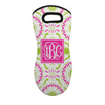 Pink & Green Suzani Neoprene Oven Mitt w/ Monograms