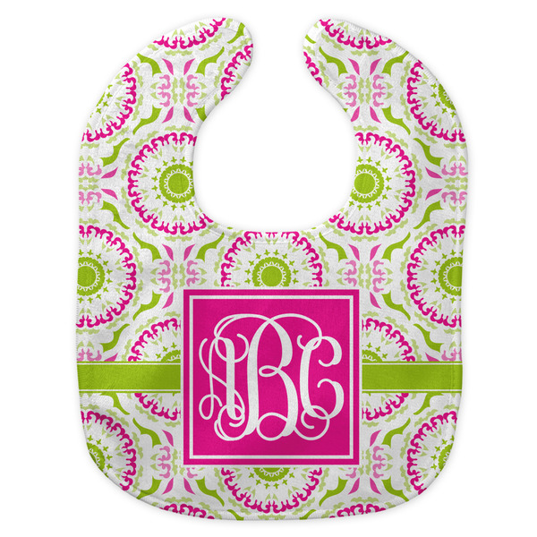 Pink & Green Suzani New Bib Flat Approval