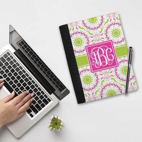 Pink & Green Suzani Notebook Padfolio - LIFESTYLE (large)