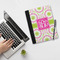 Pink & Green Suzani Notebook Padfolio - LIFESTYLE (large)