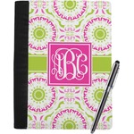 Pink & Green Suzani Notebook Padfolio - Large w/ Monogram