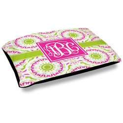 Pink & Green Suzani Outdoor Dog Bed - Large (Personalized)