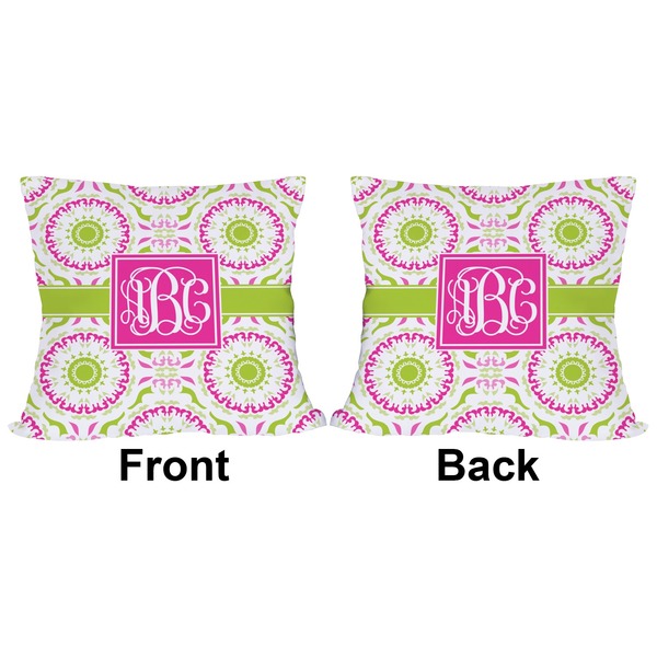 Pink & Green Suzani Outdoor Pillow - 18x18