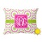 Pink & Green Suzani Outdoor Throw Pillow (Rectangular - 12x16)
