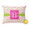 Pink & Green Suzani Outdoor Throw Pillow (Rectangular) (Personalized)