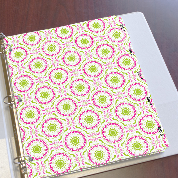 Pink & Green Suzani Page Dividers - Set of 5 - In Context