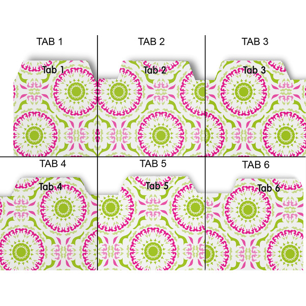 Pink & Green Suzani Page Dividers - Set of 6 - Approval