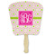 Pink & Green Suzani Paper Fan (Personalized)