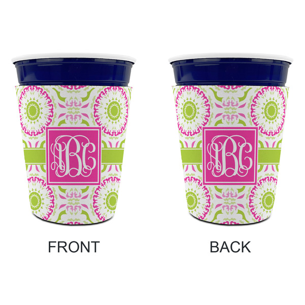Pink & Green Suzani Party Cup Sleeves - without bottom - Approval