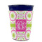 Pink & Green Suzani Party Cup Sleeves - without bottom - FRONT (on cup)