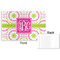 Pink & Green Suzani Disposable Paper Placemat - Front & Back