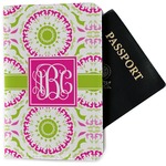 Pink & Green Suzani Passport Holder - Fabric (Personalized)