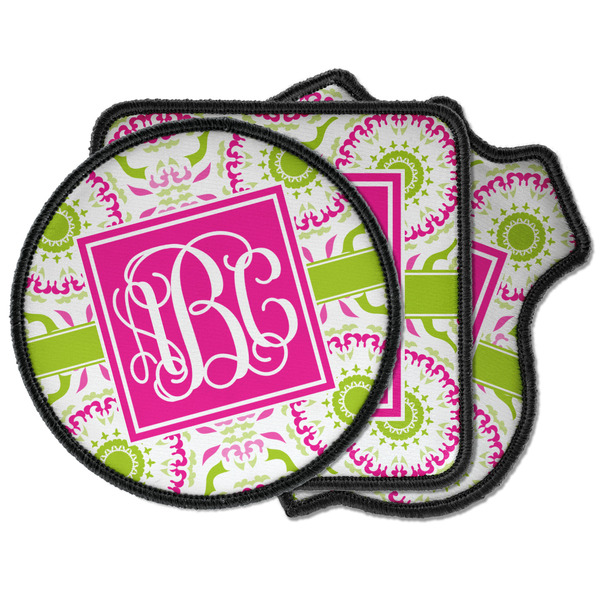 Custom Pink & Green Suzani Iron on Patches (Personalized)